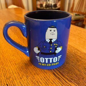 Otto Is My Co-Pilot Airplane The Movie Themed Blue Coffee Cup by Silver Buffalo